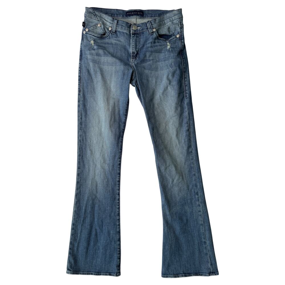 Rock & Republic Kasandra 10M Bootcut Jeans with Rhinestone Pockets